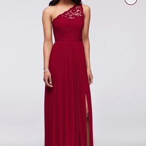 Wine bridesmaid dress